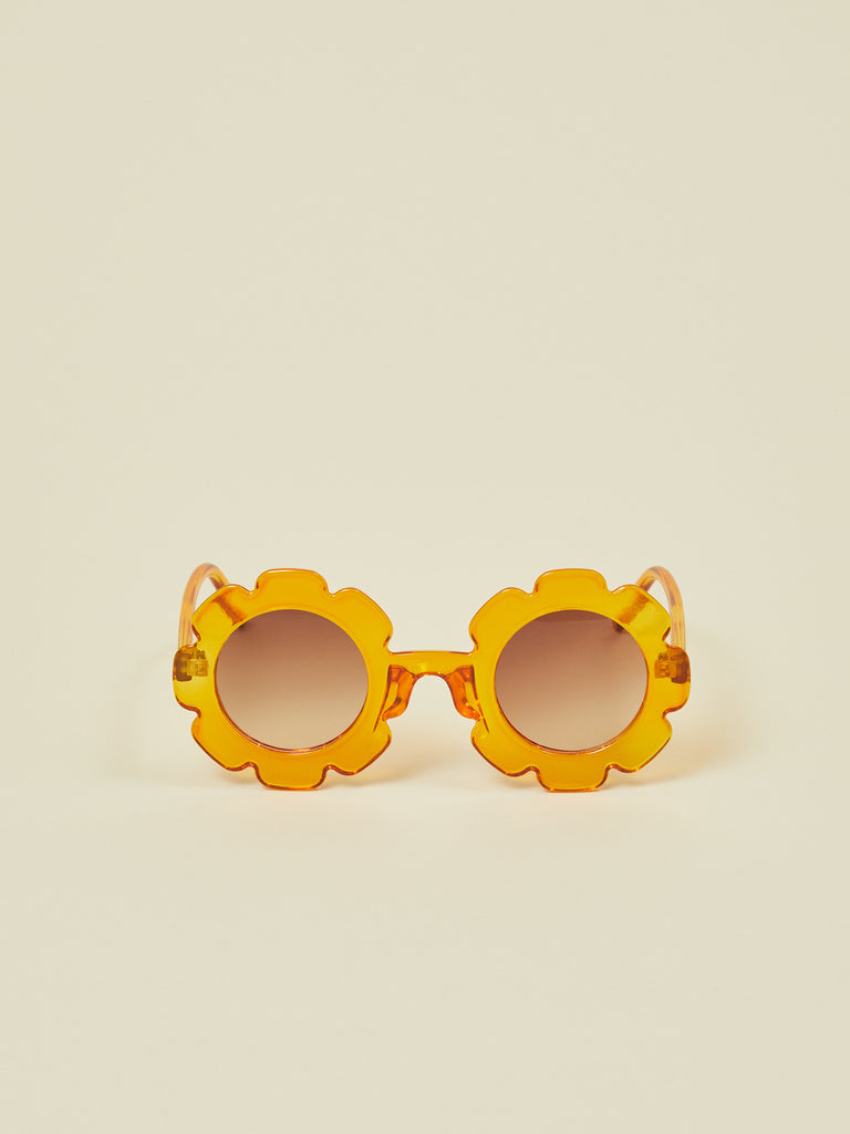 Brown Round Flower Baby Toddler Sunglasses