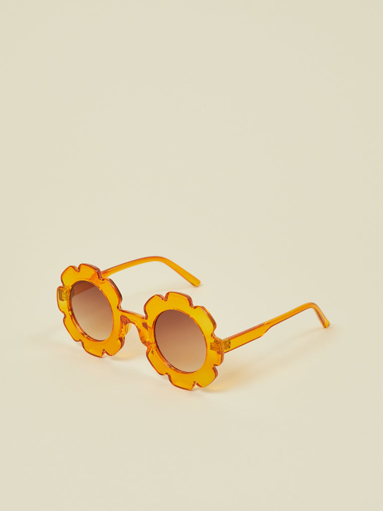 Brown Round Flower Baby Toddler Sunglasses