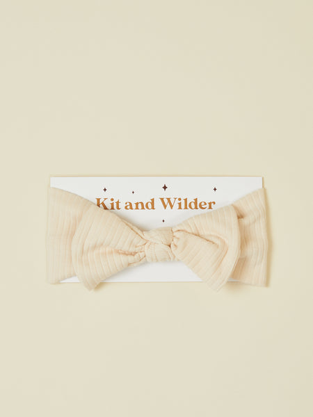 Light Beige Baby Bow Headband