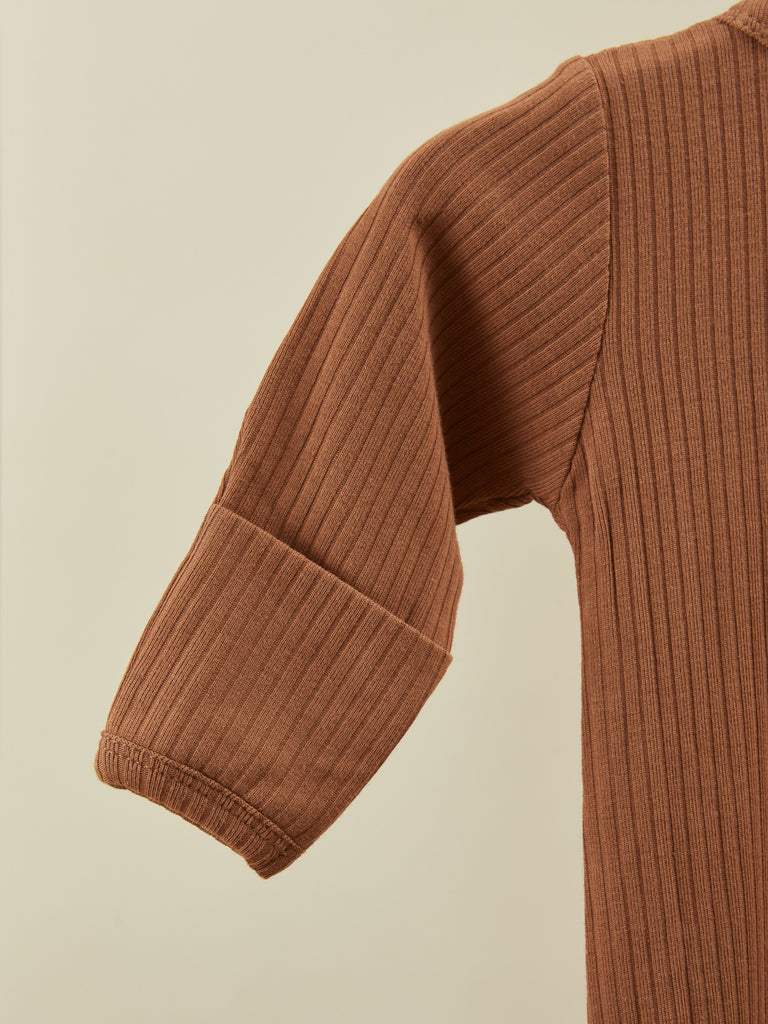 Baby brown knotted gown