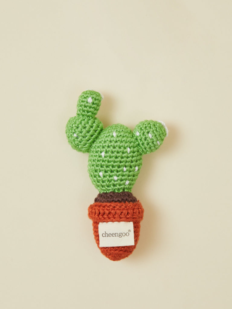 Cactus Hand Crochet Rattle