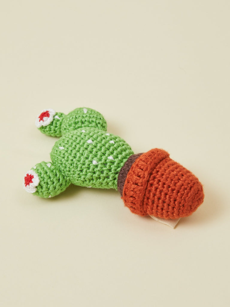 Cactus Hand Crochet Rattle