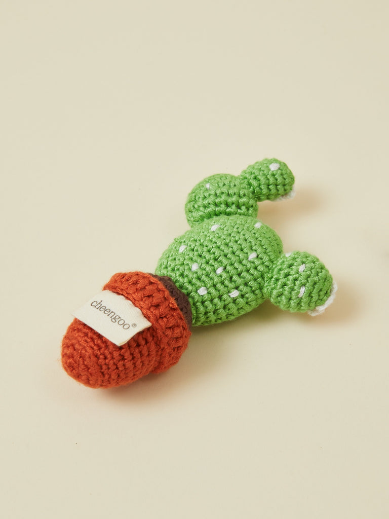 Cactus Hand Crochet Rattle