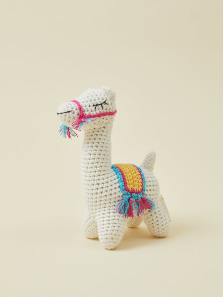 Llama Handmade Crotchet Baby Toddler Rattle