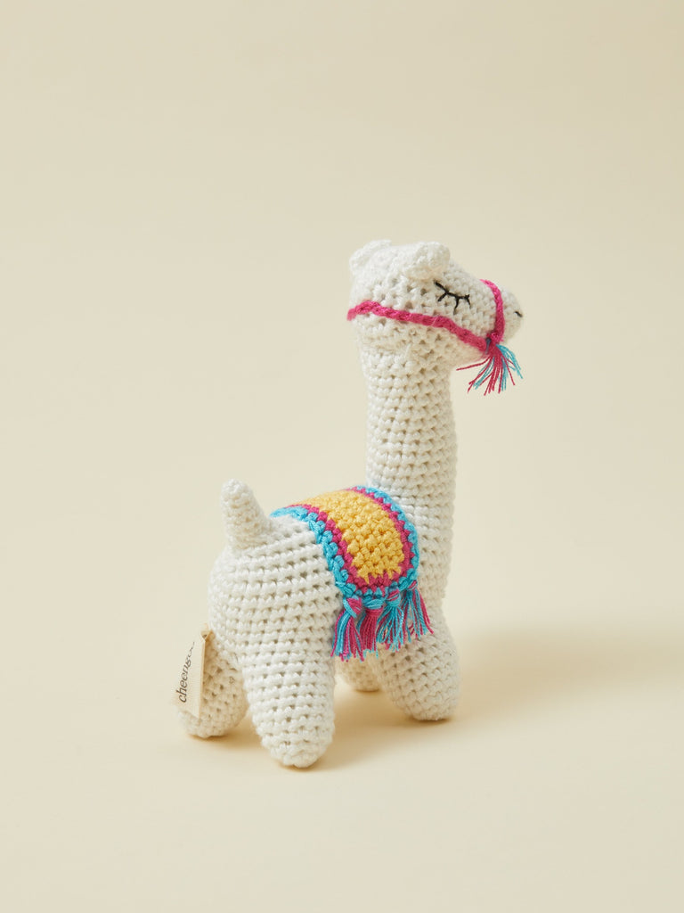 Llama Handmade Crotchet Baby Toddler Rattle