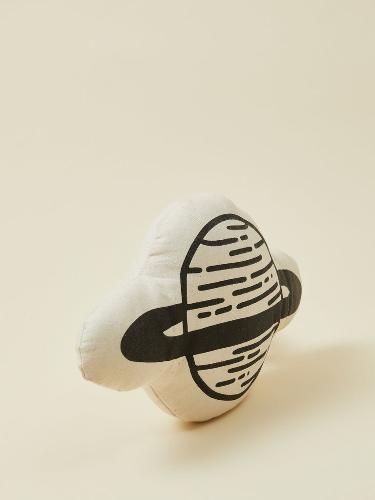 Black and White Print Saturn Toddler Baby Pillow