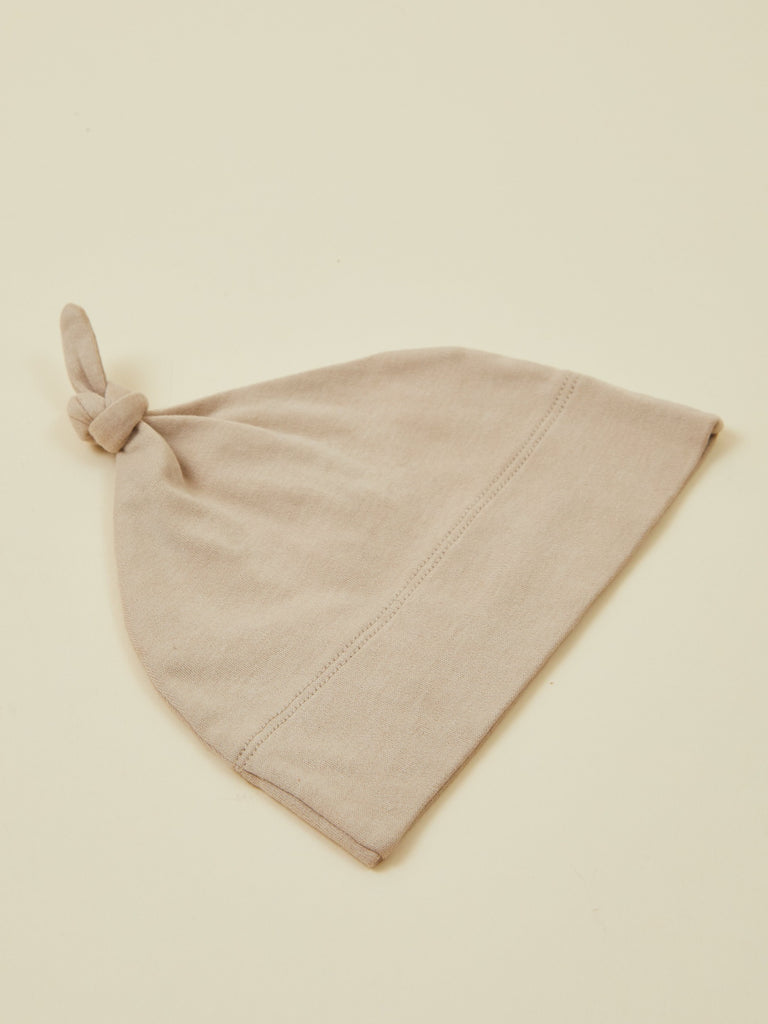 Beige Top Knot Baby Toddler Hat