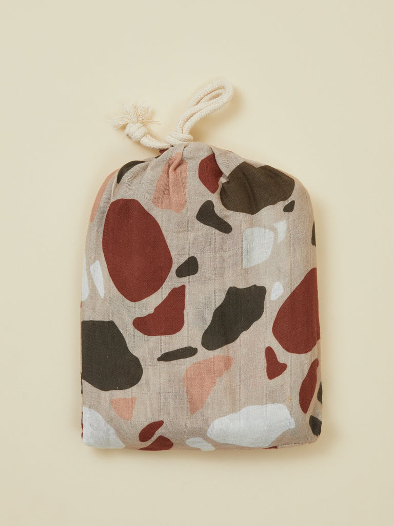 Light Terrazzo Muslin Baby Swaddle Blanket