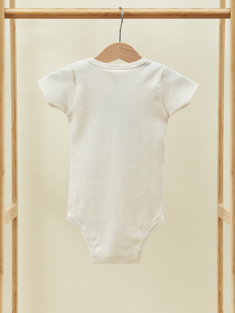 Yellow and White Print Short Sleeve Baby Toddler Onesie