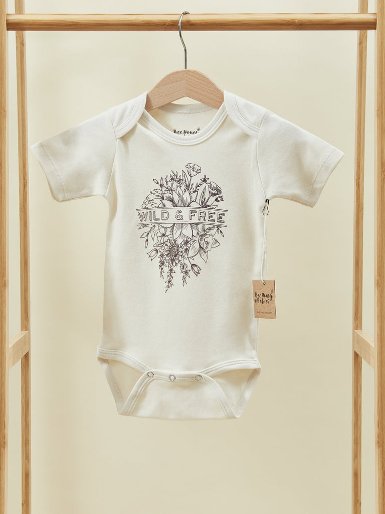 White Print Baby Toddler Onesie
