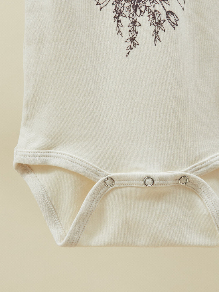 Light Beige Print Baby Toddler Onesie