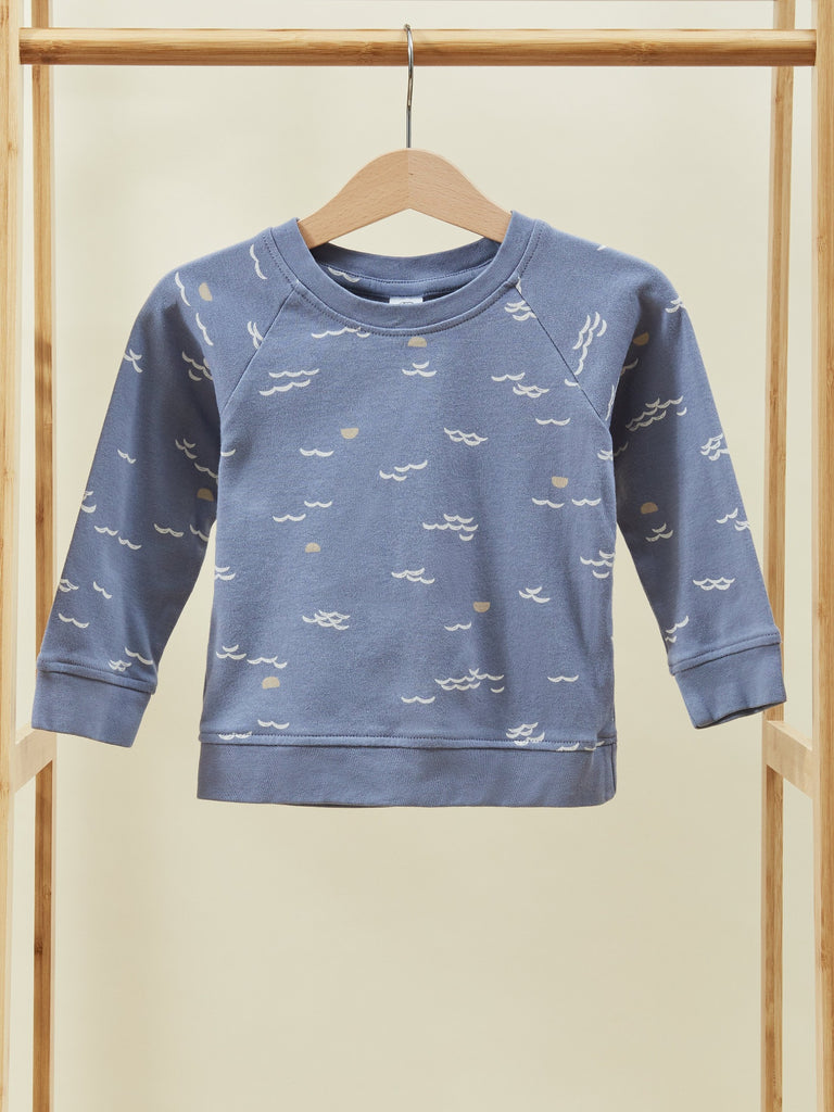 Blue Long Sleeve Baby Pullover Shirt