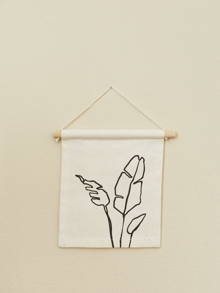 Palm Leaves Print Wall Hanging Sign Décor
