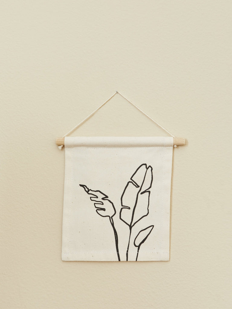 Palm Leaves Print Wall Hanging Sign Décor