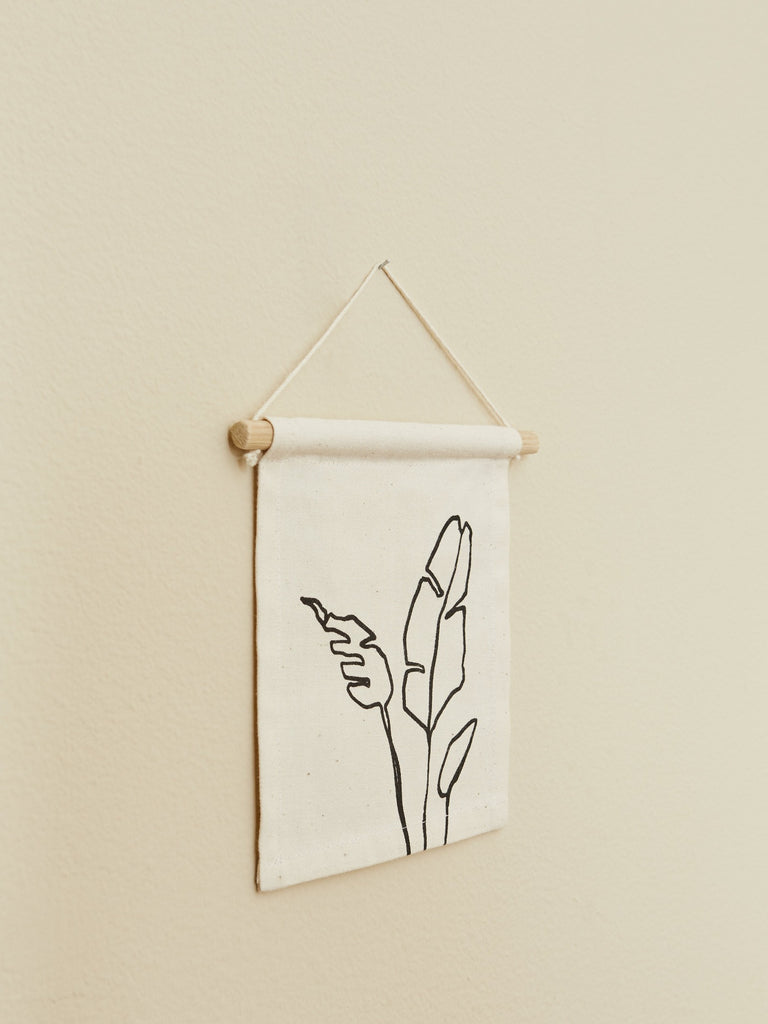 Palm Leaves Print Wall Hanging Sign Décor