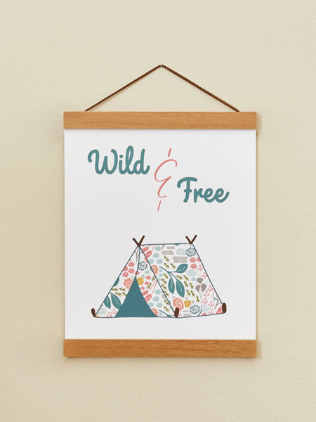 Wild and Free Boho Tent Wall Print Décor