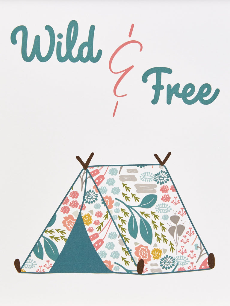 Wild and Free Boho Tent Wall Print Décor