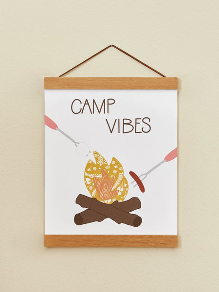 Camp Vibes With Fire Pit Art Print
