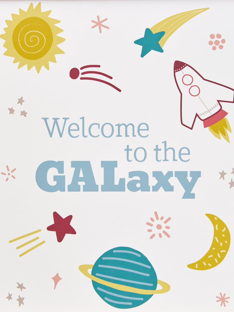 Space-Inspired Wall Hanging Sign Kids Décor