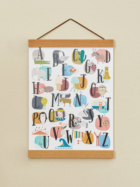 ABCs Print Wall Hanging Sign Décor