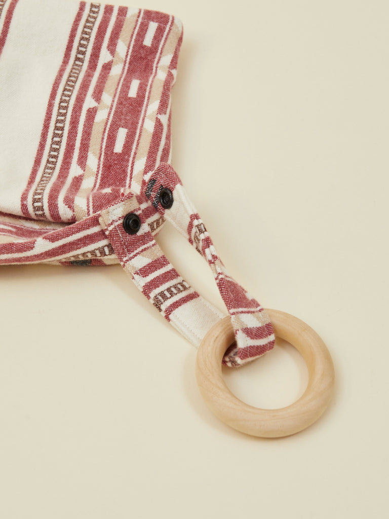 Pacifier Lovey with Wooden Ring