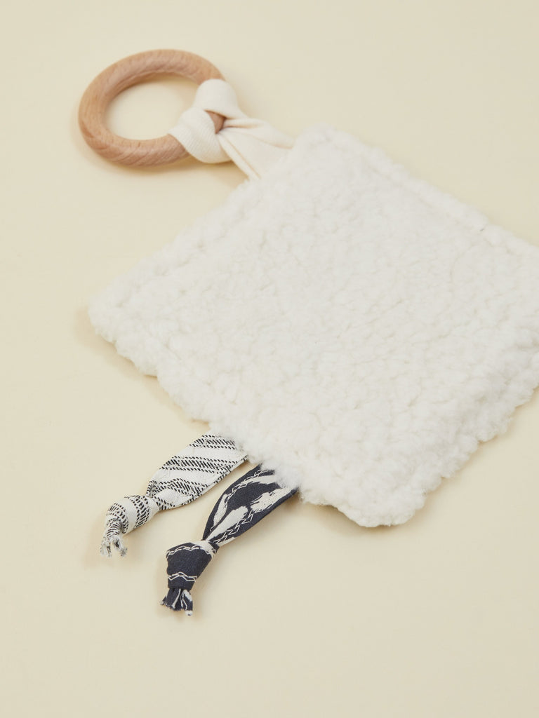 Llama Crinkle Toy with Wooden Ring
