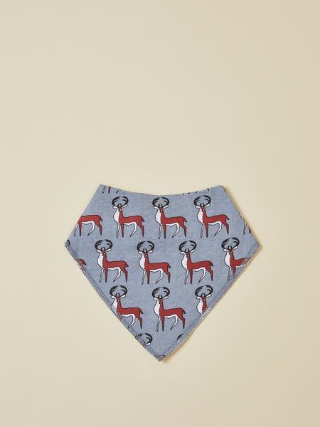 Soft Deer Print Baby Bandana Bib