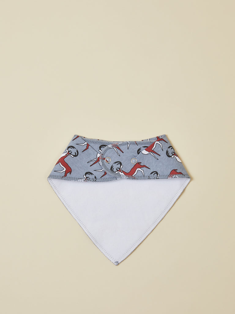 Soft Deer Print Baby Bandana Bib