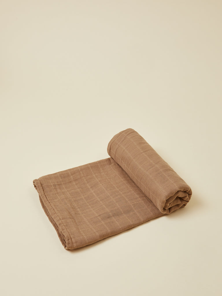 Desert Brown Organic Cotton Baby Swaddle