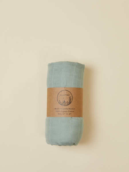 Coastal Blue Organic Cotton Swaddle