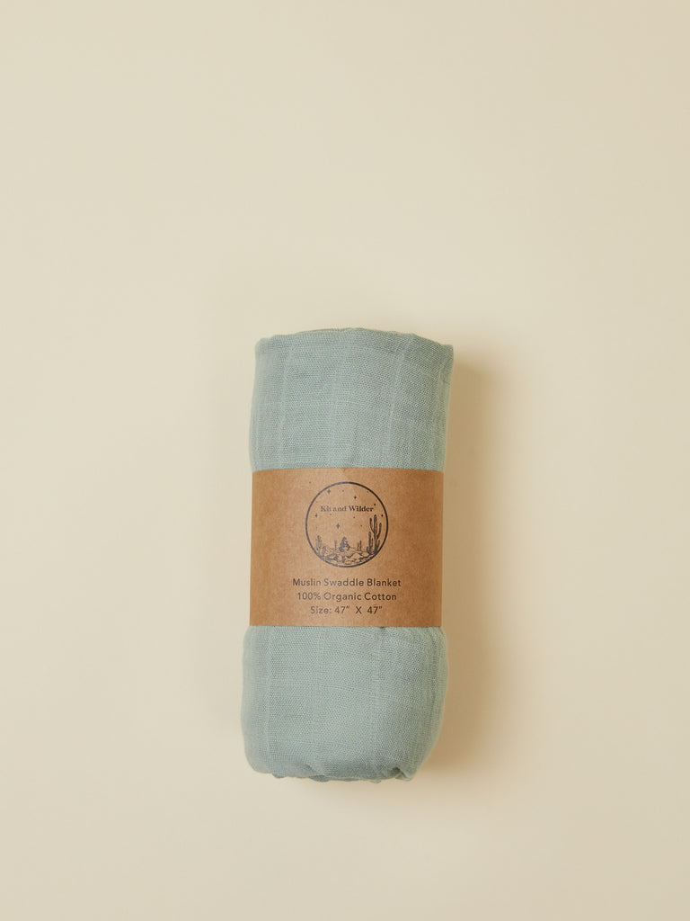 Coastal Blue Organic Cotton Swaddle