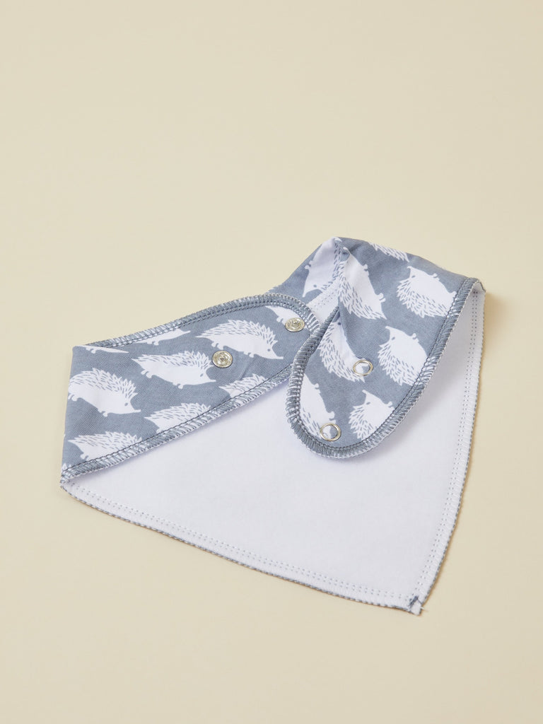 Soft Blue Hedgehog Baby Bandana Bib