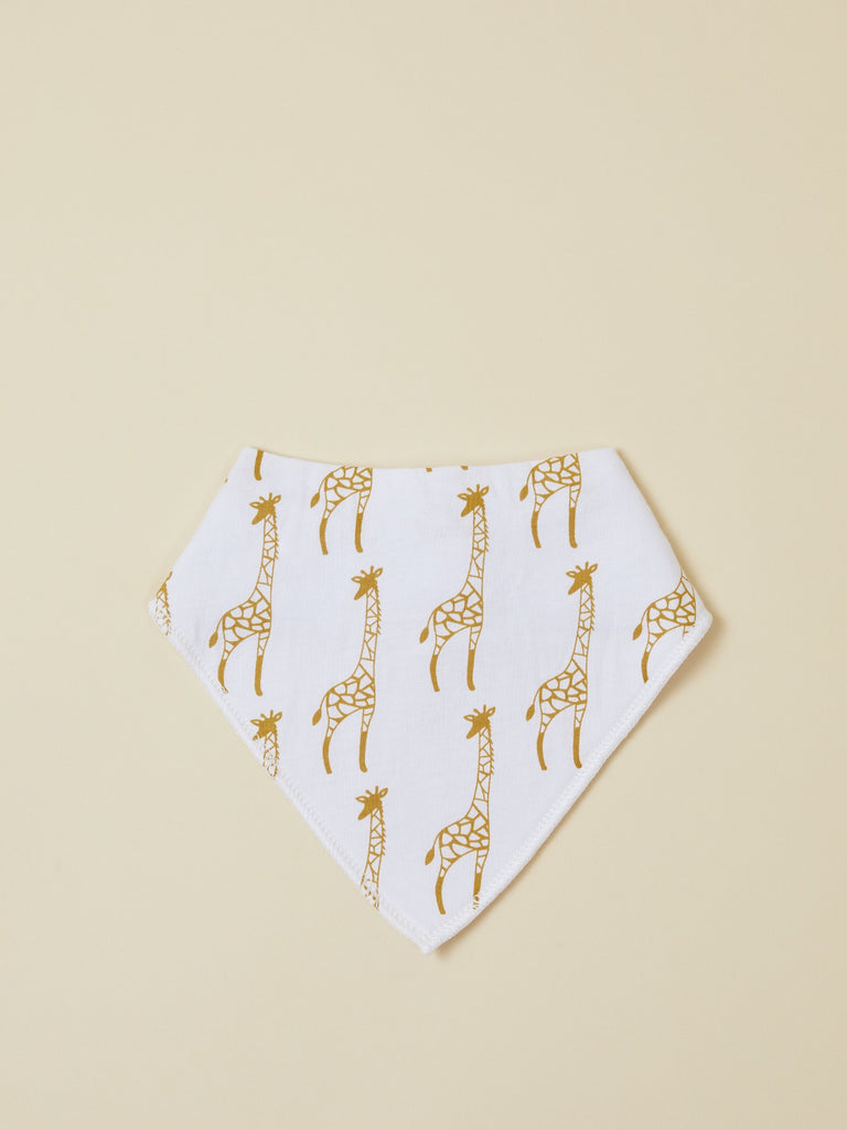 Soft Giraffe Print Bandana Bib