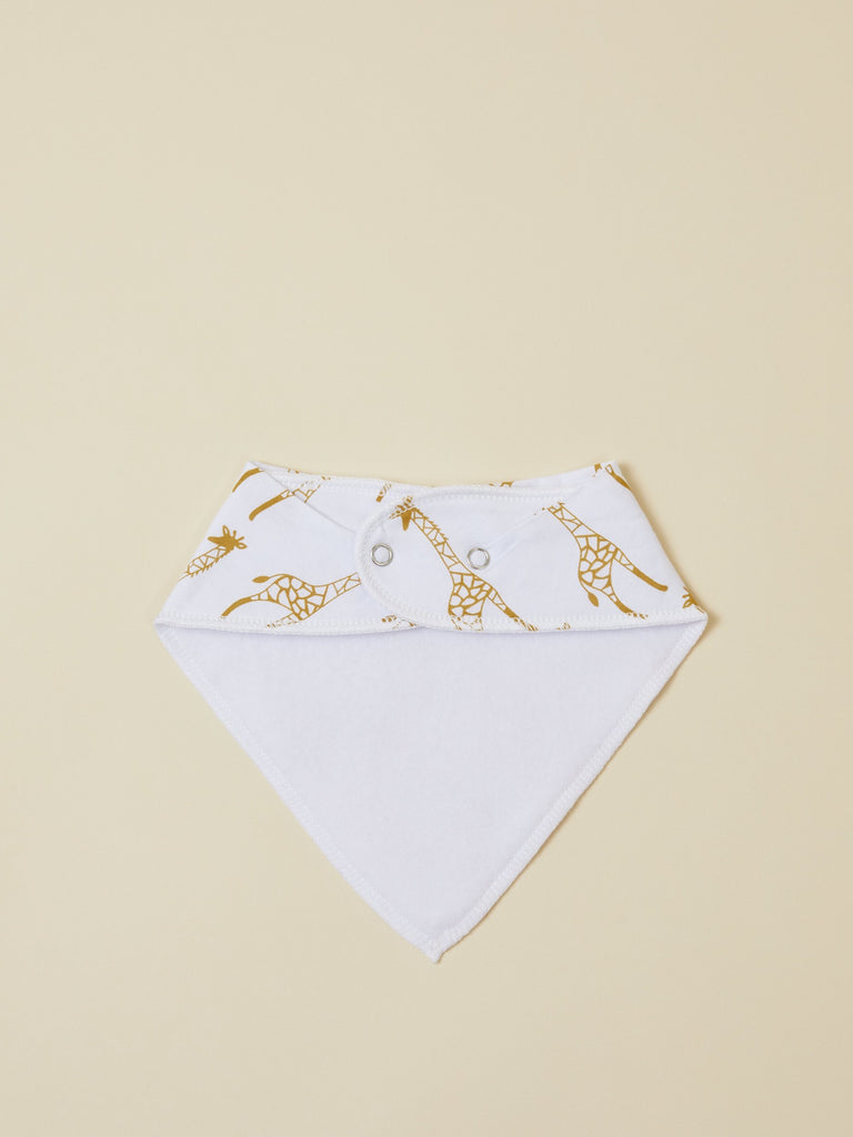 Soft Giraffe Print Bandana Bib
