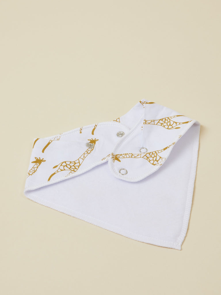 Soft Giraffe Print Bandana Bib