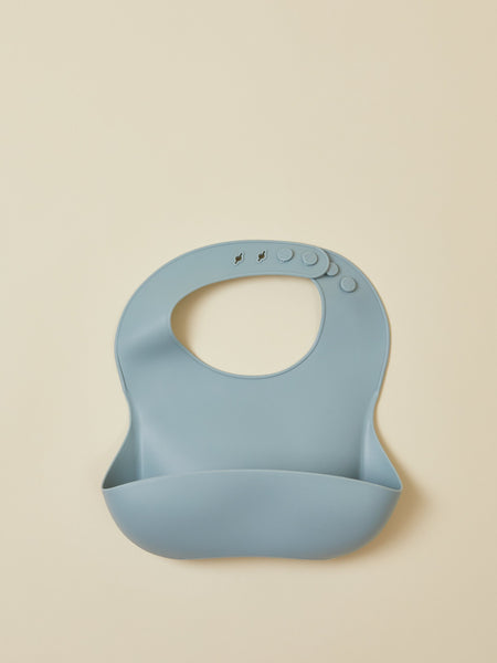 Light Blue Silicone Baby Bib
