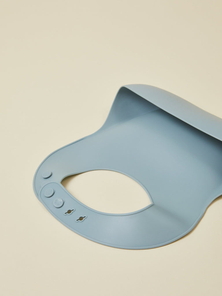 Light Blue Silicone Baby Bib