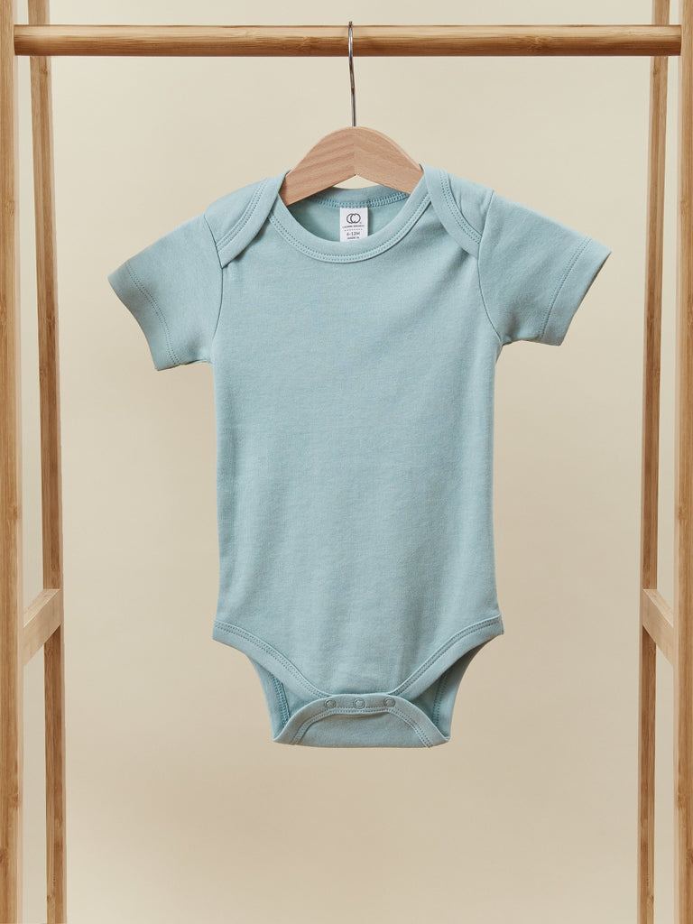 Light Blue Short Sleeve Baby Toddler Onesie