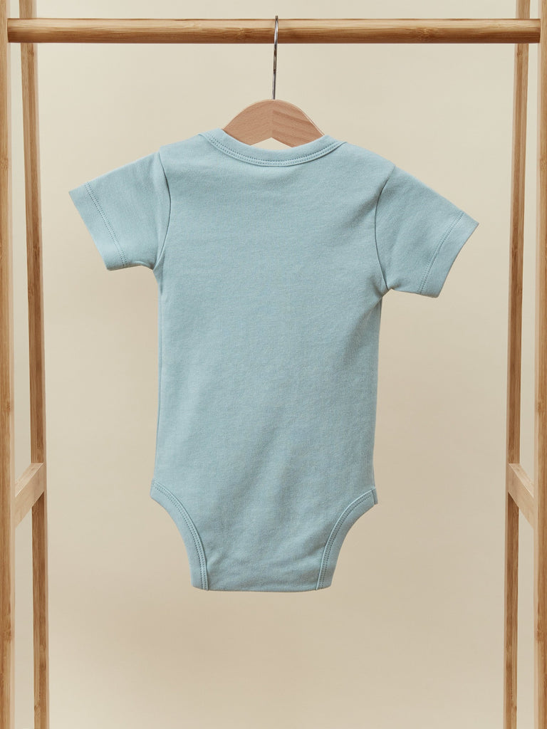 Light Blue Short Sleeve Baby Toddler Onesie