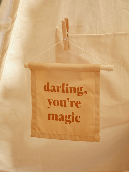 "Darling, You're Magic" Canvas Wall Hanging Sign