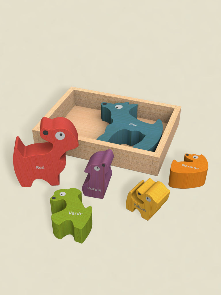 Fun Dog Bilingual Wooden Puzzle