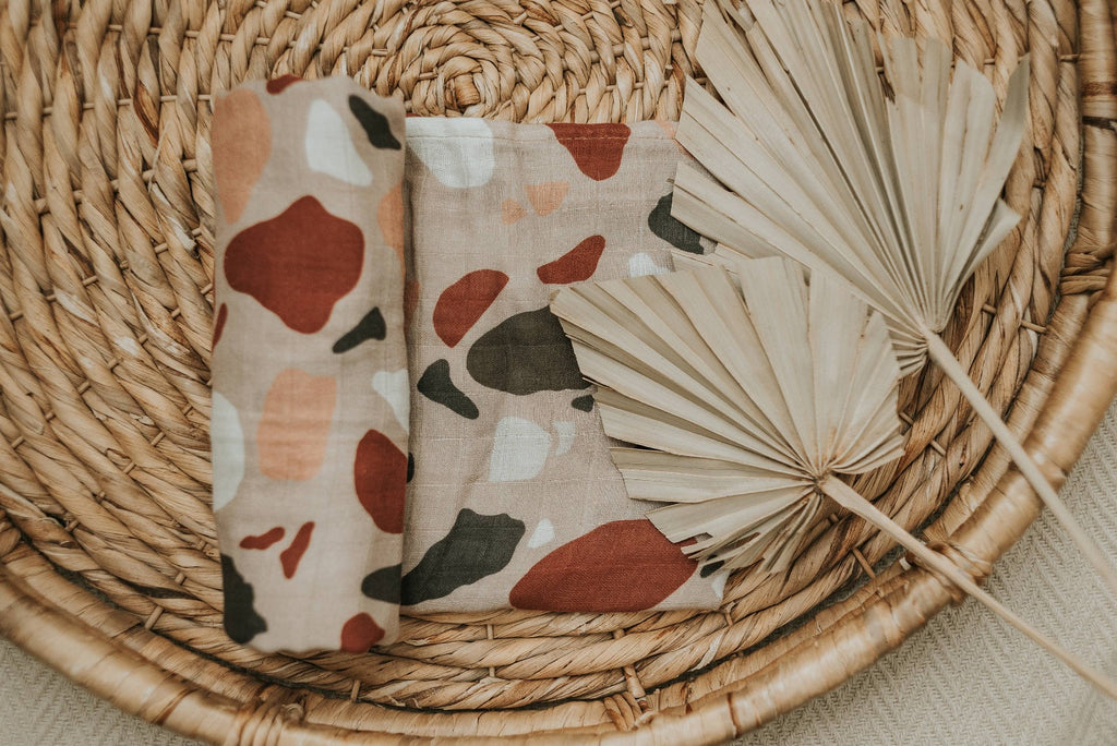 Light Terrazzo Muslin Swaddle