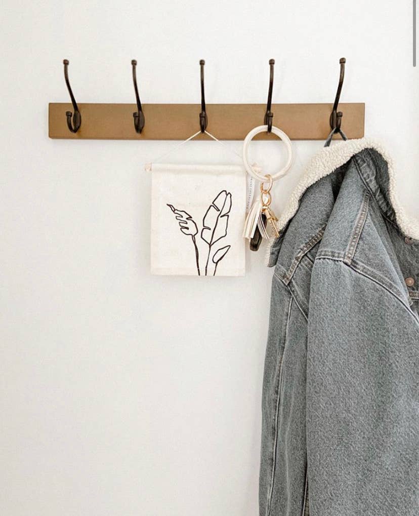 Palm Leaves Print Wall Hanging Sign Décor