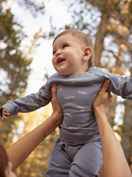 Blue Long Sleeve Baby Pullover Shirt