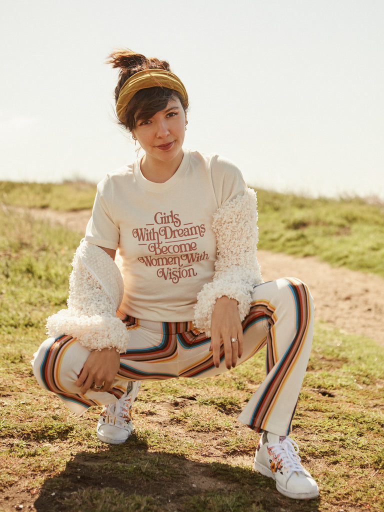 Light Beige Women's Graphic Short Sleeve T Shirt