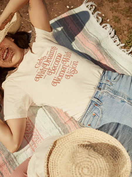 Light Beige Women's Graphic Short Sleeve T Shirt