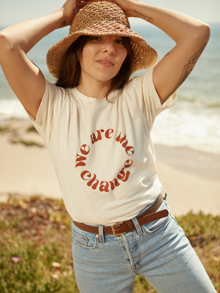 Light Beige Women's Long Sleeve Graphic  T Shirt