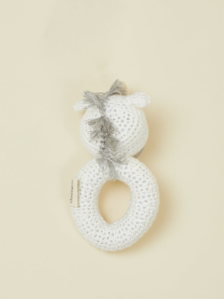 Unicorn Ring Hand Crocheted Rattle