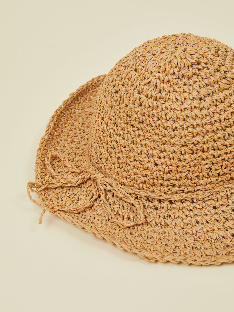 Brown Straw Woven Sun Hat