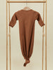 Baby brown knotted gown